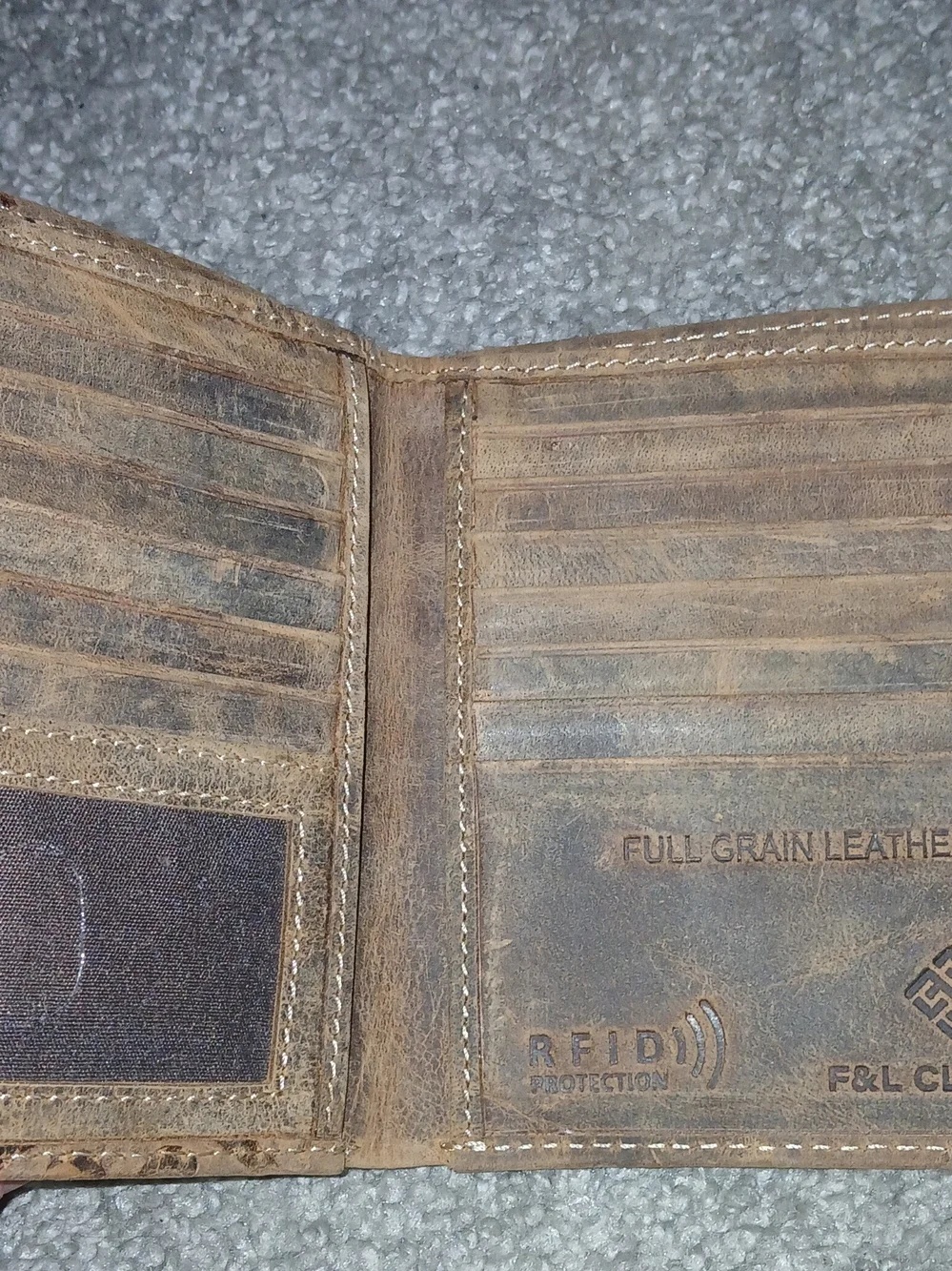 Full Grain Leather Skull Wallet